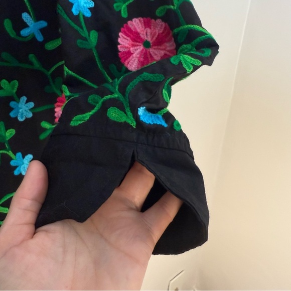 National Vibrant Embroidered Floral Lightweight Button Front Jacket Size Large - Picture 5 of 8